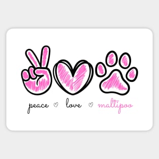 Peace Love Maltipoo Sticker